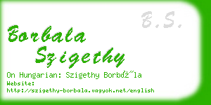 borbala szigethy business card